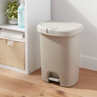 7gal Step Trash Can With Locking Lid Gray   Plastic  Rectangle  7 7 Gallon 