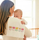 Handmade Baby Burp Cloth     100  Cotton Hand   stitched Towel     Cute Nursery Gift