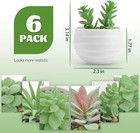 Der Rose Set Of 6 Succulents Plants Artificial In Pots Small Fake Plants For Bed