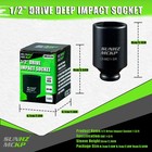 Sunhzmckp 1 2 Inch Drive Impact Socket  Sae 1-3 4 In Deep Socket  Cr-mo  6 Po   