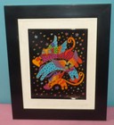 1997 Franklin Mint Laurel Burch Flying Felines Enamel Plaque  Cat Picture