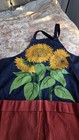 Original Art By Liz Lauter Denim Apron sunflower Garden Adjustable   Pockets 