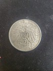 1903 J Silver Hamburg German 5 Mark W  Lions  90  Silver -j Mintmark Tough Find