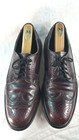 Freeman Shoes Wingtip Oxfords Vintage   Burgundy Leather Lace Up  Size 9 5 D
