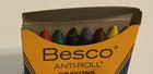 Vintage Binney   Smith Besco 8 Large Anti-roll Crayons The Crayola Maker New Box