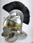 Roman  Helmet With Black Plume Antique Replica  Centurionvintage Roman Helmet 