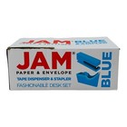 Jam Paper Blue Tape Dispenser   Blue Stapler Fashionable Desk Set