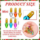 100pcs Mini Bulb Beads Craft Charms Colorful Jewelry Making Supplies Diy