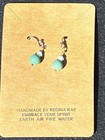 Handmade Sterling Silver Swarovski Crystal Turquoise Dangle Earrings Regina Rae