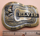 Vintage Elvis Presley Metal Belt Buckle 1935-1977 Commemorative Rock Pop Music
