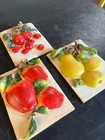 Vintage 3d Resin Fruit Wall Hanging Plaque - 3 Pcs  apples  Pears  Cherries 