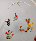 Vintage Disney s Bambi Crib Mobile Complete Some Stains Rare Htf
