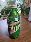 Vintage 1980 s 7 Up 16 Oz Styrofoam Label Glass Bottle Metal Cap Not Empty 