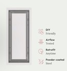 Aria Flush 6x14 White Hp Wall Vent Cover  Steel Air Vent Cover Double Channel 