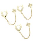 3pcs Durable Tassel Ornament Phone Shell Accessories Reusable Golden Pendant