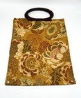 Vintage Bag Bazaar Tapestry Handbag Floral Clutch Carpet Folding Snap 12 5   x15   