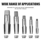 5 Pcs Npt Pipe Taps Set  Carbon Steel Drill Bits For Cleaning re-thread Damaged