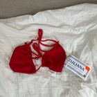 Zuliana Y2k Vtg Red Bikini Set Triangle Top High Cut Bottom Made Usa Medium Nwt