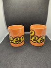 Set Of 2 Vintage Reese s Peanut Butter Cup Coffee Mugs   Galerie Orange Ceramic 