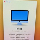 Apple Imac 2017 18 2 - 21  4k 2017 - I7-7700 Quad Core 3 60ghz 32gb Ram 500gb