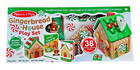 New Melissa   Doug Gingerbread House Playset 38 Pieces Christmas Wooden
