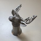 J  germeister Stag Deer Head Stainless Pewter Shot Glass 12 Point Buck
