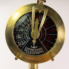 Vtg 17 5  Solid Brass   Wood Ship Engine Order Nautical Telegraph Bell Works
