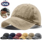 Washed Baseball Cap Cotton Golf Dad Hat Vintage Classic Low Profile Distressed