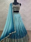 Heavy Faux Georgette Embroidery Sequence Work Lehenga Choli With Fancy Dupatta