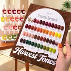 28pcs Glitter Gel Nail Polish Set - Dark Green Burgundy Orange Brown - Diy Nail