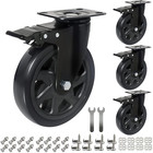 6 Inch Caster Wheels 3000lbs heavy Duty Casters Set Of 4 With Brake
