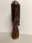 Vintage Hand Carved Wooden Tiki Statue Totem 12    Tall X 2 3 4    Wide