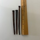 Antique Wrought Iron Square Cut Nails Lot Of 3 