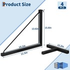 4 Pack 22 x16  Steel Cargo Shipping Container Shelving Shelf Bracket 500lbs    