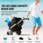 Beach Sand Cart Wagon With 12 In Big Balloon Wheels For Sand Beach Gardening