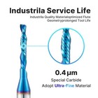 Carbide O Flute Spiral Router Bit 1 8 Inch Cutting Diameter 1 4 Inch Shank  New