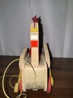 Vintage Fisher Price Cackling Hen  120 Pull Toy Wood Chicken Works 1950   s Usa