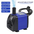 160gph Aquarium Submersible Water Pump Quiet Hydroponic Fountain Pond Adjustable