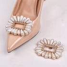 Womens Shoes Buckles Pearl Shoe Clips Jewelry Bridal Shoe Decorations Elegant    