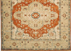 Exceptional Hand Knotted 10 x10  Indo-heriz Serapi Wool Area Rug