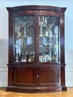 Baker China Cabinet Breakfront Bookcase Palace Curved Glass