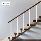 4pcs Square Stair Baluster Posts Metal Stair Post Stairs Decorative Railing 85cm
