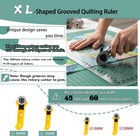 Xl Slotted Quilting Ruler 17 75x22 Fabric Rotary Cutting Template Non-slip