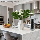 17 Inches Extra Long Handle Bottle Cleaning Brush For Narrow Neck Wine  Black 