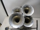 Vtg Train Semi Cargo Ship Horn Chrome Quad 4 Trumpet Air Horns W mount Loud 