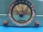 Green Vintage 1950s Mid Century Zenith Am fm H725 Bakelite Tube Radio Works