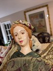 Christmas Angel Tree Topper Cartapesca Style 17    Elegant Gold Red Gown