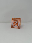 Rare Whataburger Table Tent  54 Orange White Striped Number Sign Collectible