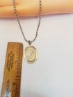 Vintage Saint Dominic Medal Sterling Silver Necklace Chain Catholic 11 
