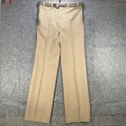 Vintage 70s Angels Flight Tobias Kotzen Pants 33x34 Flat Front Disco Belted Usa